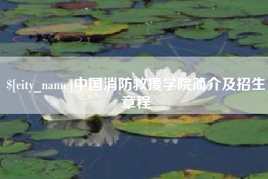 晋江中国消防救援学院简介及招生章程
