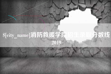 晋江消防救援学院招生录取分数线2019
