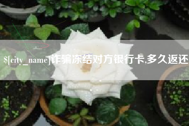 晋江诈骗冻结对方银行卡,多久返还
