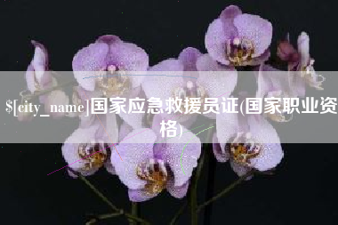 晋江国家应急救援员证(国家职业资格)