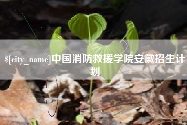 晋江中国消防救援学院安徽招生计划