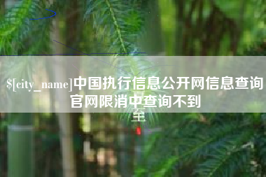 晋江中国执行信息公开网信息查询官网限消中查询不到