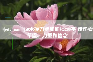 晋江50米接力赛加油稿200字-传递着希望、力量和信念