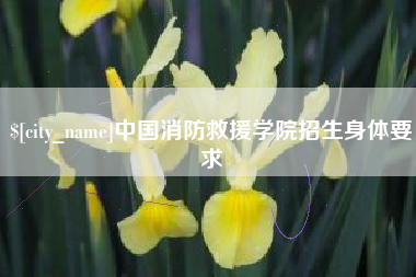 晋江中国消防救援学院招生身体要求