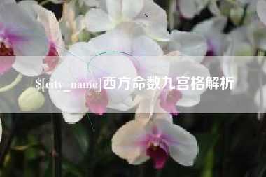 晋江西方命数九宫格解析