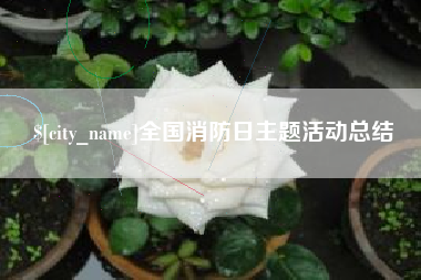 晋江全国消防日主题活动总结