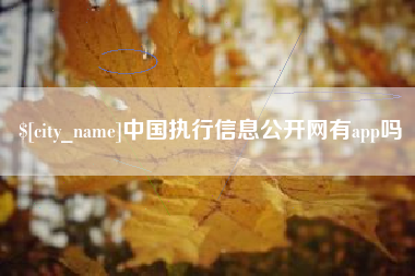 晋江中国执行信息公开网有app吗