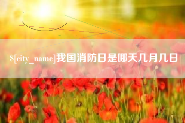 晋江我国消防日是哪天几月几日