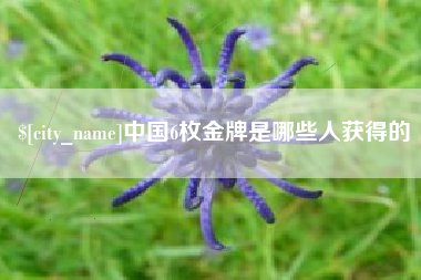 晋江中国6枚金牌是哪些人获得的