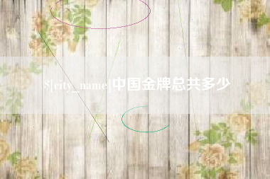 晋江中国金牌总共多少