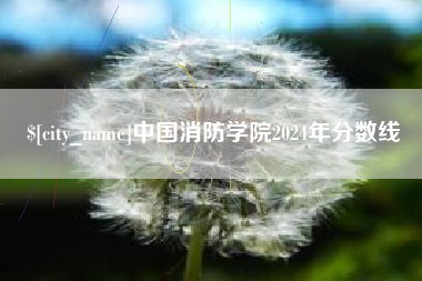 晋江中国消防学院2024年分数线