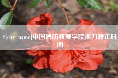晋江中国消防救援学院视力矫正时间