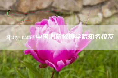 晋江中国消防救援学院知名校友
