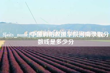 晋江中国消防救援学院河南录取分数线是多少分