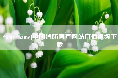 晋江中国消防官方网站直播视频下载