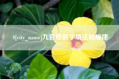 晋江九宫格数字填法和规律