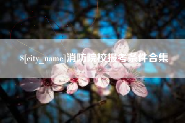 晋江消防院校报考条件合集